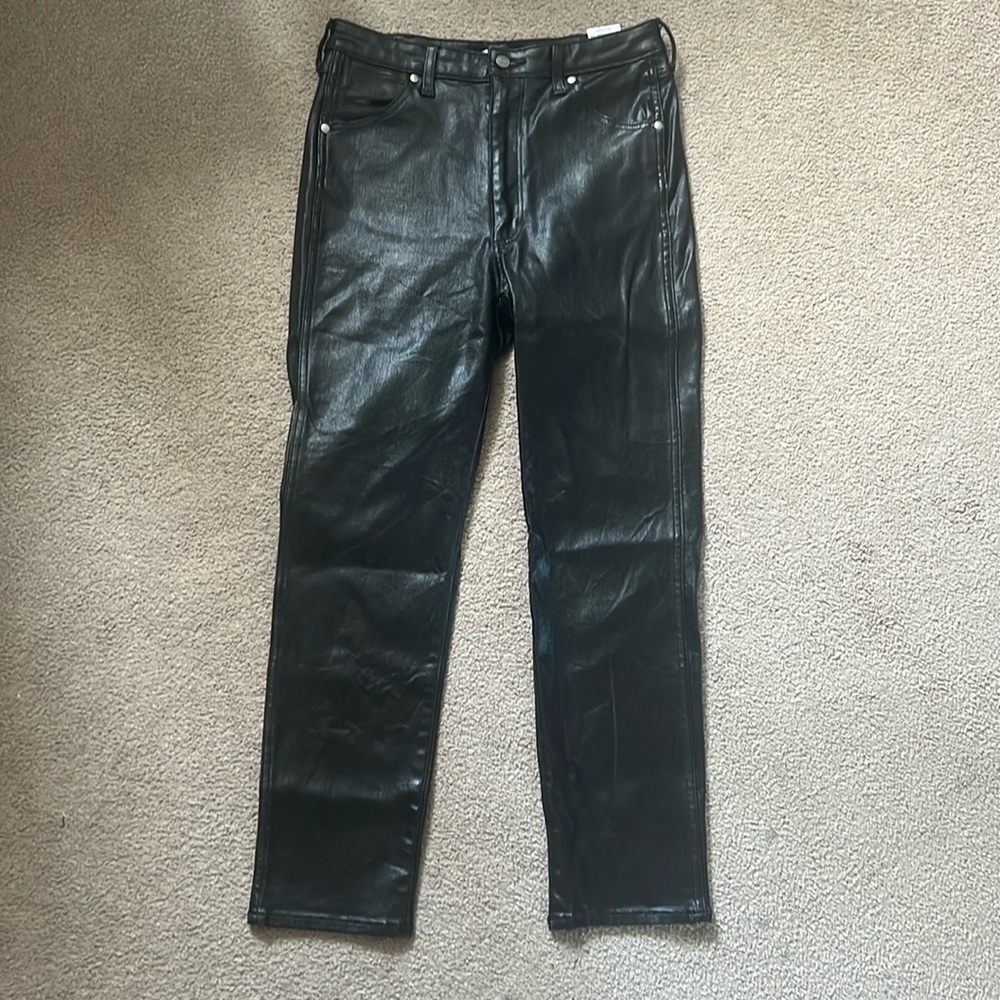 Wrangler leather jeans